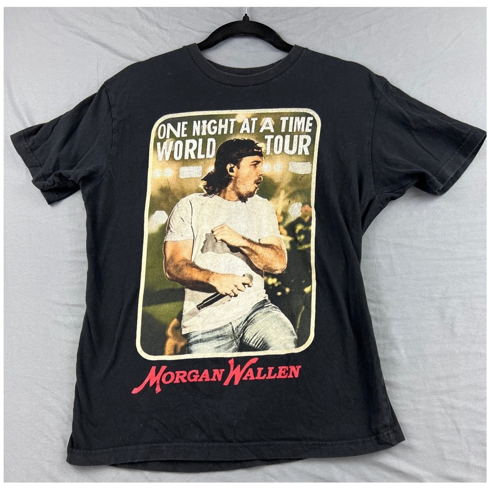 Morgan Wallen T Shirt Mens Medium Black Good One Night At A Time World Tour 2023